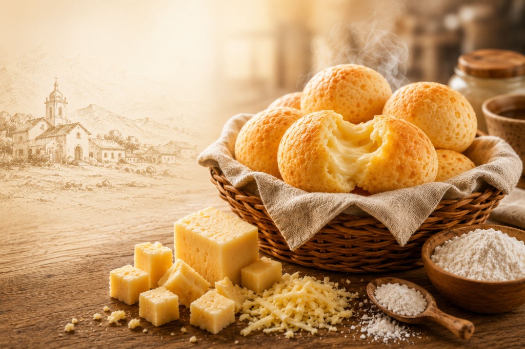 Pão de Queijo Assado e Quentinho